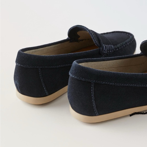 Kids Zara Loafers Navy Blue sz: 33 (8.2 inches) - Picture 8 of 10